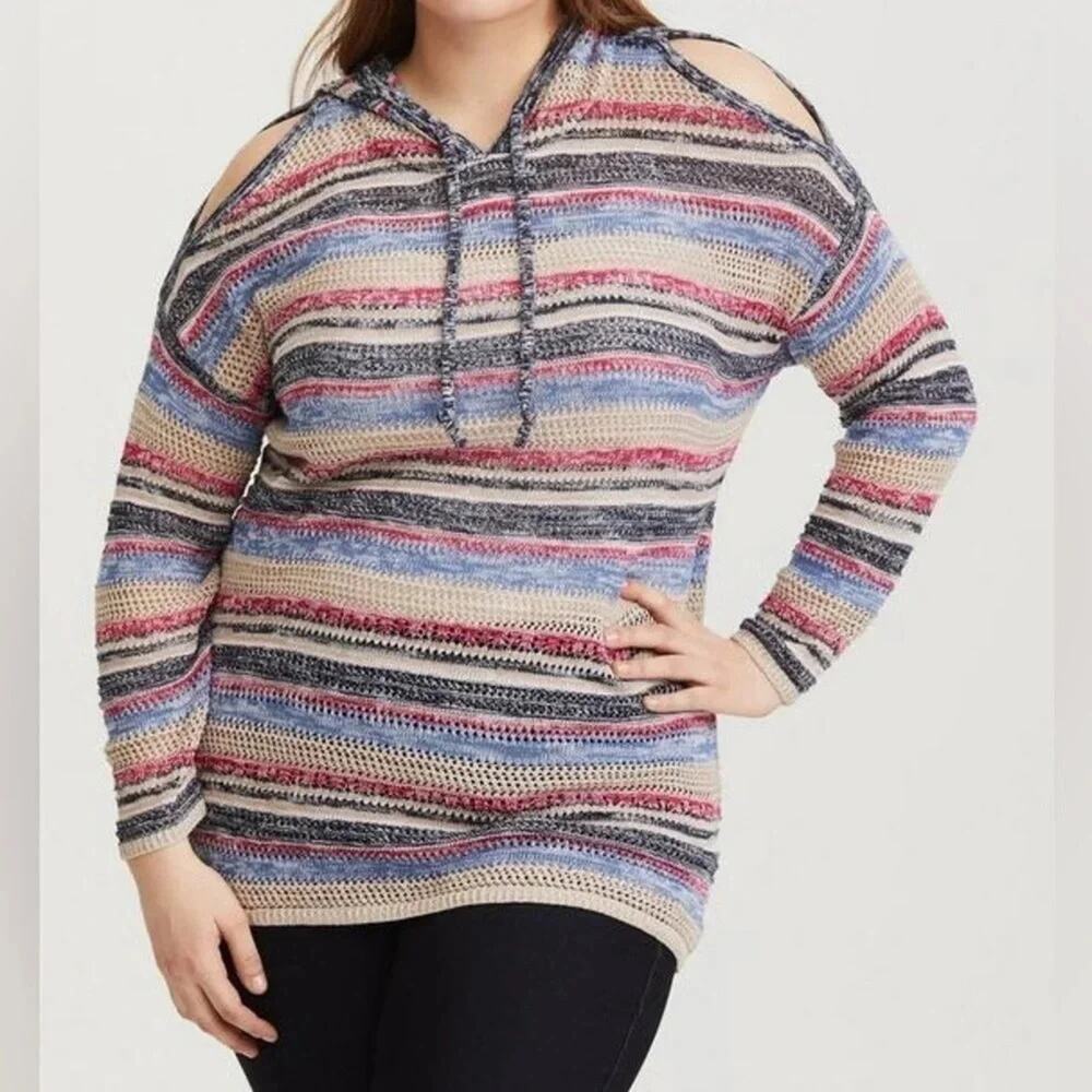 Torrid Womens Hoodie sweater lightweight Costal Whimsigoth Plus Size